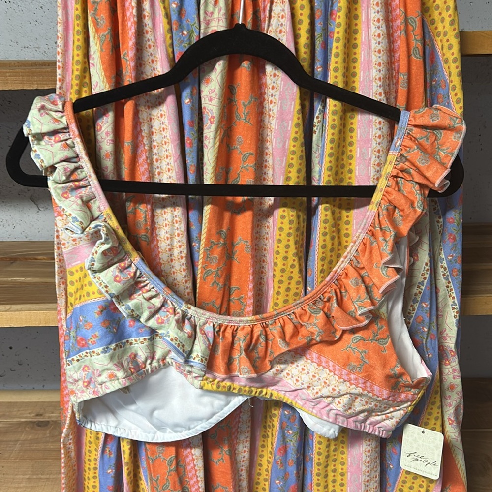 NWT Free People Multi Print As It Was Skirt Set Size Large, L - Picture 9 of 13